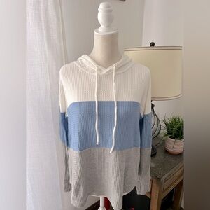 NWOT Pink Lily color block waffle knit top